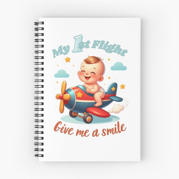 Item preview, My first flight baby boy and kids T-shirt designed and sold by coloursforkids.
