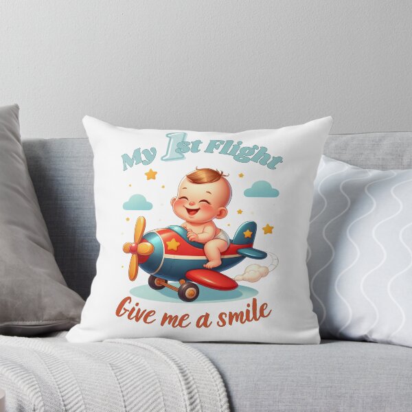 Item preview, My first flight baby boy and kids T-shirt designed and sold by coloursforkids.
