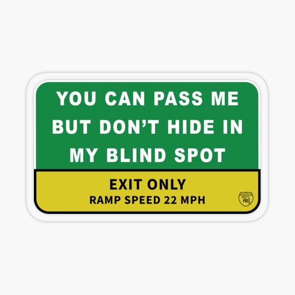 MY BLIND SPOT [DIREC-SIGN] Transparent Sticker