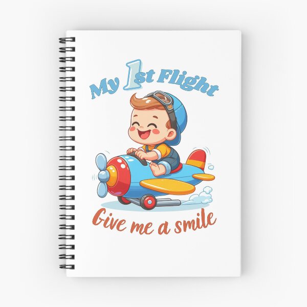 Item preview, My first flight baby boy and kids T-shirt designed and sold by coloursforkids.