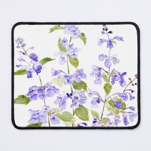 Item preview, lilac-blue purple violet Nepeta racemosa 'Walker's Low' catnip watercolor  designed and sold by ColorandColor.