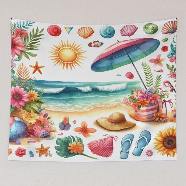 Item preview, Vibrant watercolor summer landscape designed and sold by cj-digital.