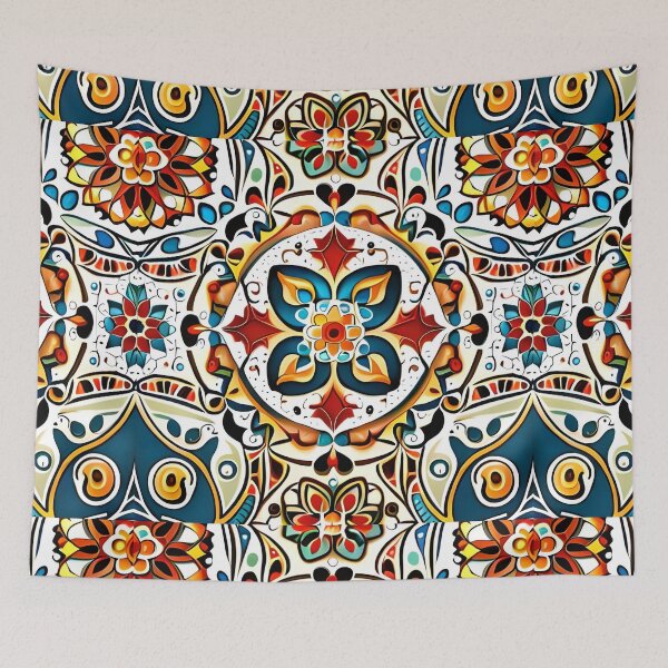 Item preview, Royal Folk Floral Elegant Enchanted Carousel Castle Pattern designed and sold by Zeporas Castle.