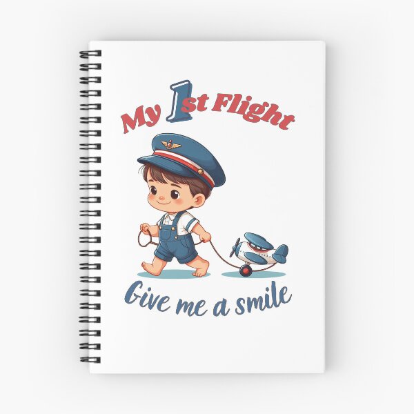 Item preview, My first flight baby boy and kids T-shirt designed and sold by coloursforkids.