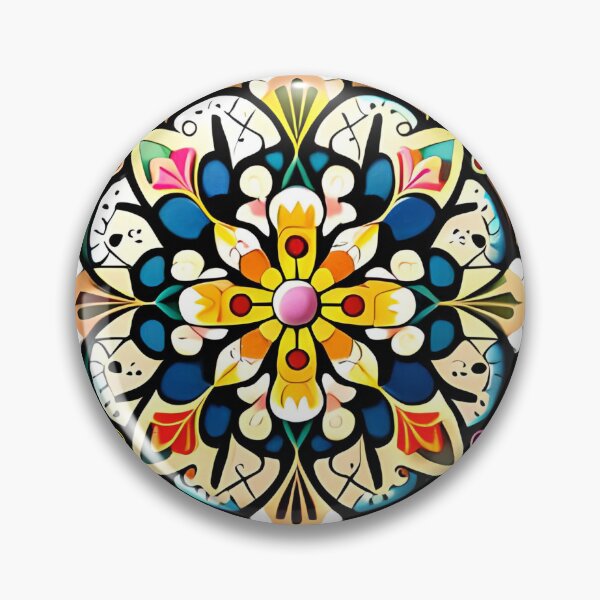 Item preview, Royal Folk Floral Kaleidoscope Enchanted Carousel Castle Pattern designed and sold by Zeporas Castle.