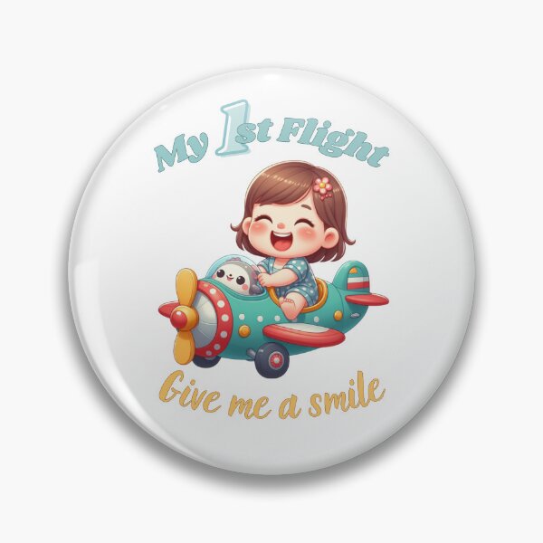 Item preview, My first flight baby girl and kids T-shirt designed and sold by coloursforkids.