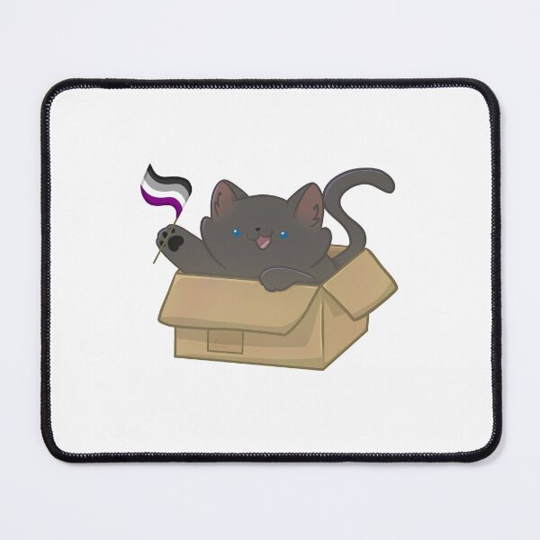 Item preview, pride grey cat - asexual flag designed and sold by linnylooo.