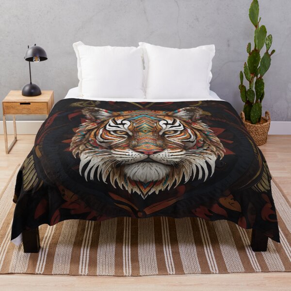 Item preview, Indian Tribal Colorful Tiger designed and sold by twisted-dot.