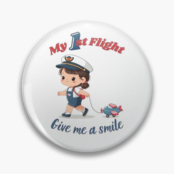 Item preview, My first flight baby girl and kids T-shirt designed and sold by coloursforkids.