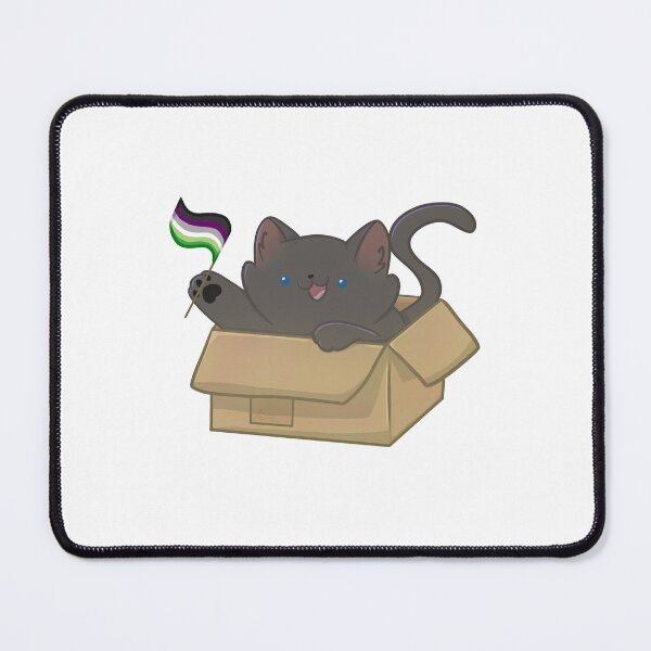 Item preview, pride grey cat - aroace flag designed and sold by linnylooo.