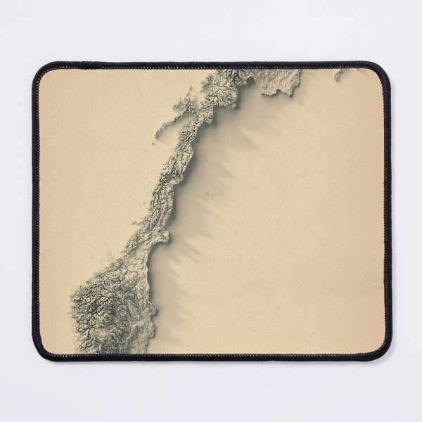 Item preview, Norway Shaded Relief 3D Map digitally-rendered designed and sold by ThinkAboutMaps.