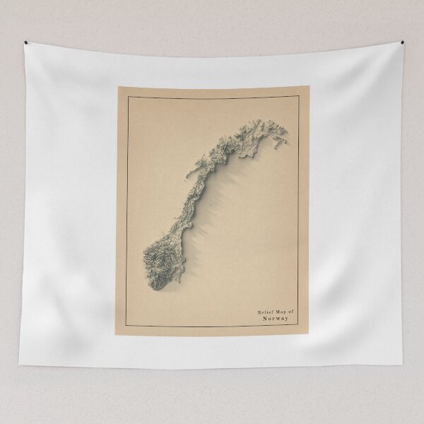 Item preview, Norway Shaded Relief 3D Map digitally-rendered designed and sold by ThinkAboutMaps.