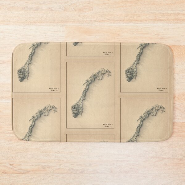 Item preview, Norway Shaded Relief 3D Map digitally-rendered designed and sold by ThinkAboutMaps.