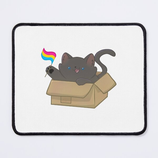 Item preview, pride grey cat - pansexual flag designed and sold by linnylooo.