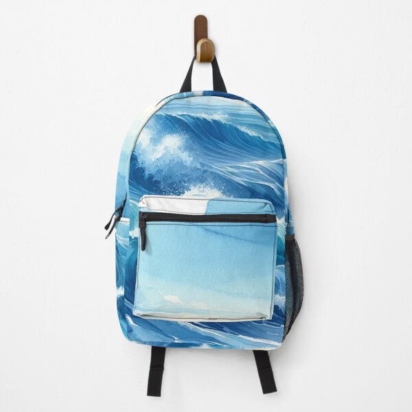Item preview, Beautiful Watercolor Waves Under Clear Blue Sky designed and sold by cj-digital.