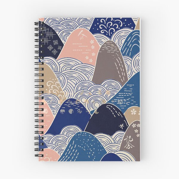 Item preview, Vintage Japanese Exquisite Mountain Blue Abstract Design Pattern  designed and sold by DEC02.
