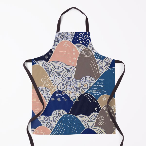 Item preview, Vintage Japanese Exquisite Mountain Blue Abstract Design Pattern designed and sold by DEC02.