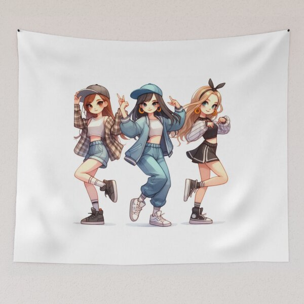 Item preview, **"Hip Hop Vibes: Three Friends, One Beat"** designed and sold by gabertoni.