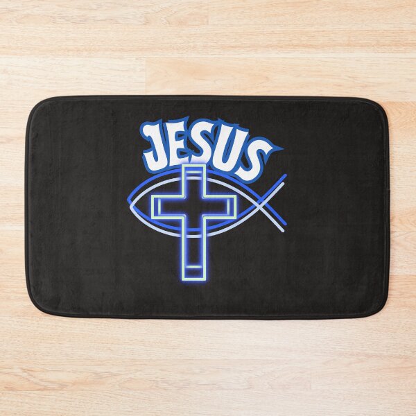 Item preview,  Jesus Ichthus & Cross (blue) designed and sold by Tripp Art Studio.