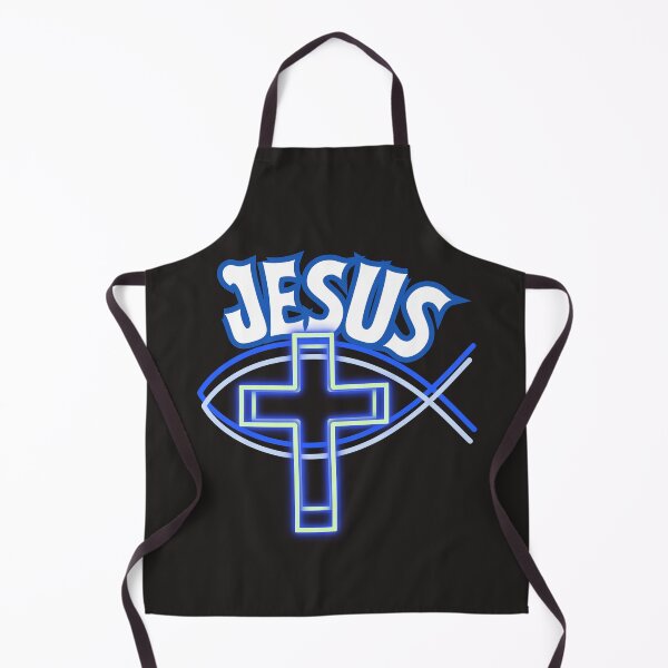 Item preview, Jesus Ichthus & Cross (blue) designed and sold by Tripp Art Studio.