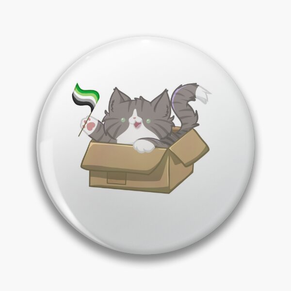 Item preview, pride grey tabby cat - aromantic flag designed and sold by linnylooo.