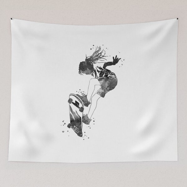 Item preview, Skateboarding Girl designed and sold by Rosaliartbook.