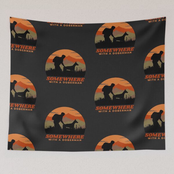 Item preview, Somewhere With My Doberman Men's Adventurous Outdoor Doberman Pinscher Gift  designed and sold by Guarddogdrive.