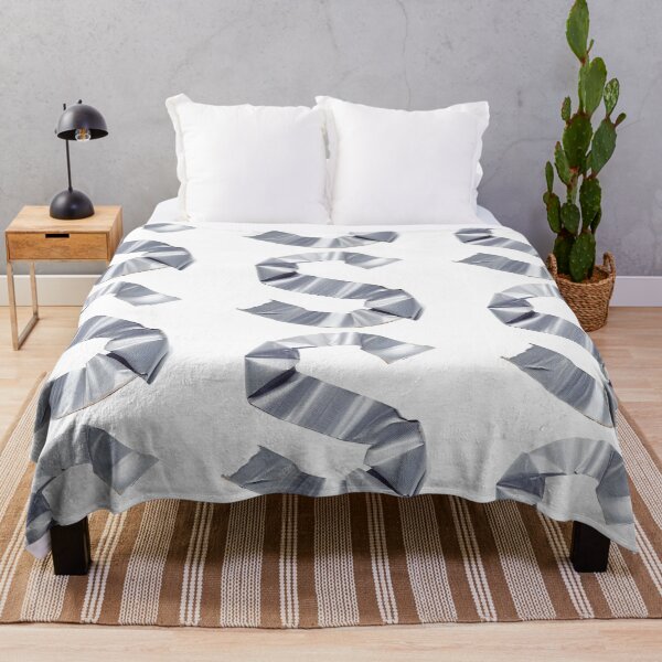 DUCT TAPE LETTER S Throw Blanket