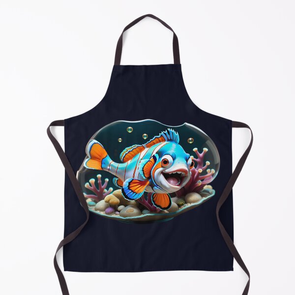 Item preview, Funny Orange Blue Cartoon Clownfish designed and sold by TheArtOfPat.