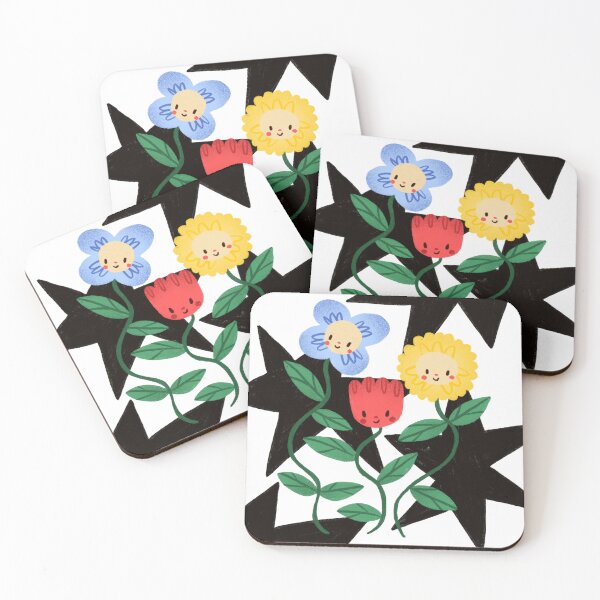 Item preview, Flower Trio And Stars designed and sold by Sadie Sandia Star.