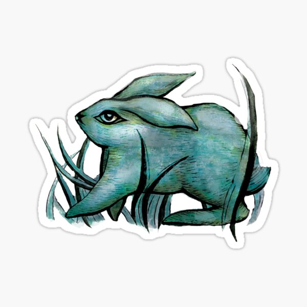 Bunny in the grass Sticker