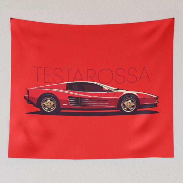 Item preview, Ferrari Testarossa 1990 Side illustration designed and sold by blackdogshop.