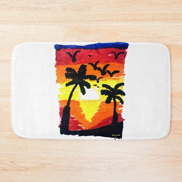 Item preview, Beach Sunset Drawing by Viviana age 7 designed and sold by VivisArtShop.