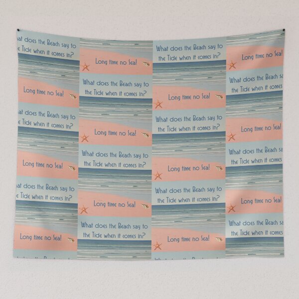 Item preview, Long Time No Sea! Traveler Gift/Beach Pun designed and sold by SSustainable.