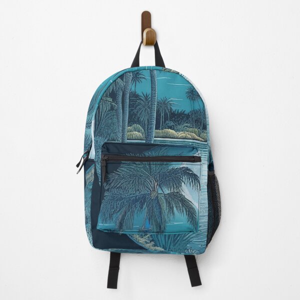 Item preview, TROPICAL LAGOON IN BLUE WITH BORDER designed and sold by thedvguy.