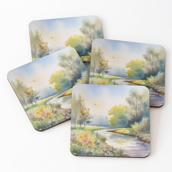 Item preview, Watercolor Summer River designed and sold by StephanieLZ.