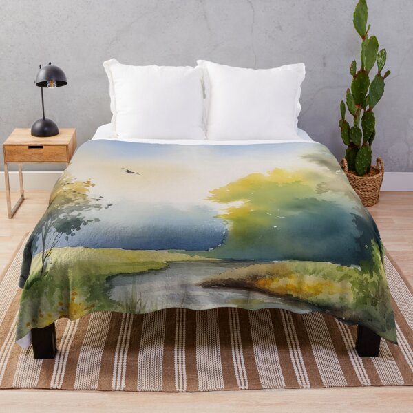 Item preview, Watercolor Summer River designed and sold by StephanieLZ.