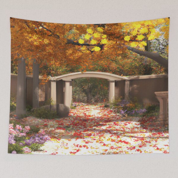 Item preview, A House Garden in Autumn designed and sold by jackbermess.