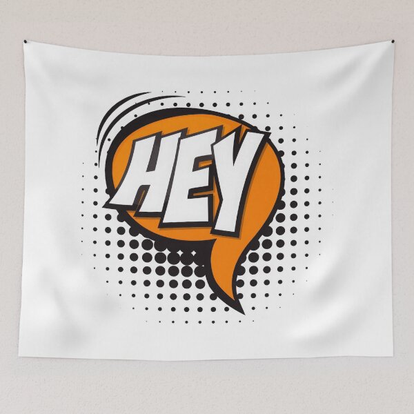 Item preview, Hey !! Speech Balloon | Pop Art Retro Comic Expression designed and sold by ArtelPrints.