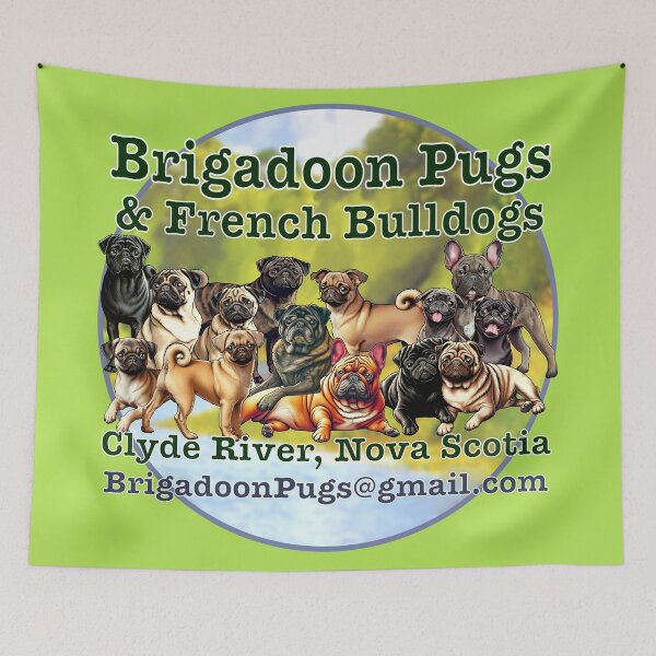 Item preview, Brigadoon Pugs & French Bulldogs designed and sold by FivePugs.