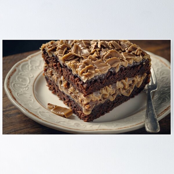 Item preview, Pastel de chocolate alemán designed and sold by ArtfullMinds.