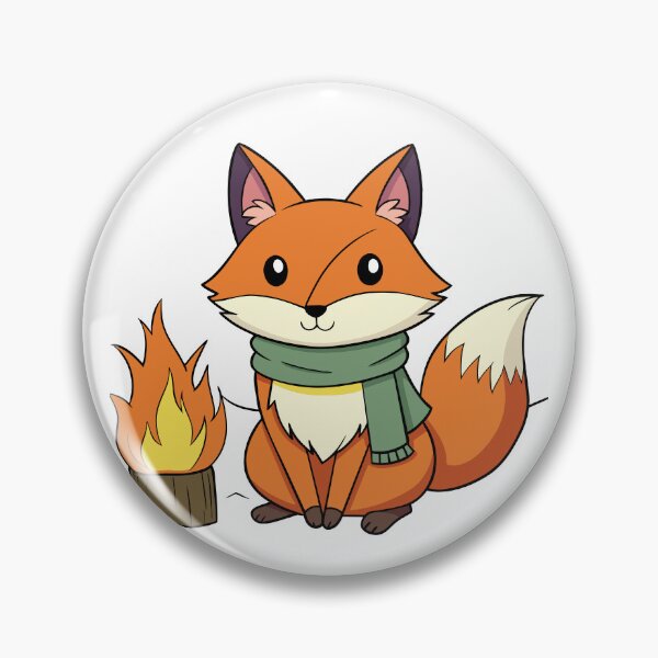 Item preview, Fluffy Fox with a Scarf designed and sold by omerfdln34.