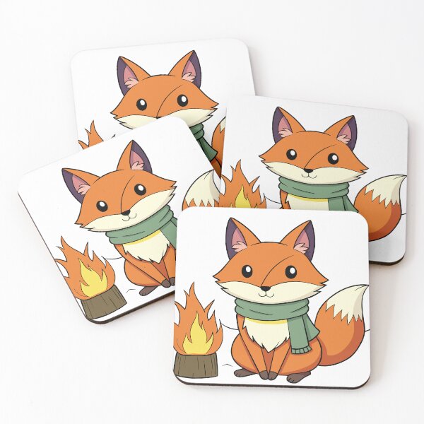 Item preview, Fluffy Fox with a Scarf designed and sold by omerfdln34.