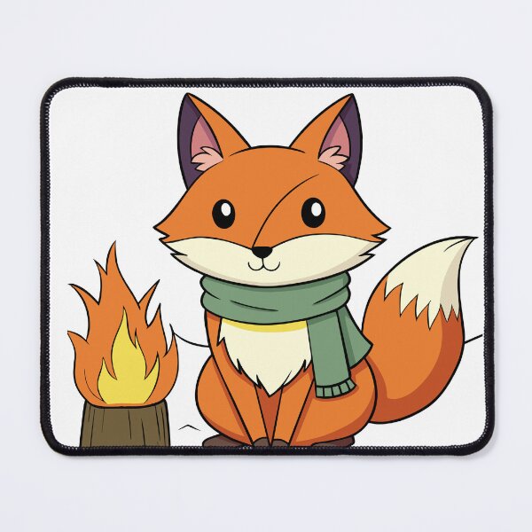 Item preview, Fluffy Fox with a Scarf designed and sold by omerfdln34.