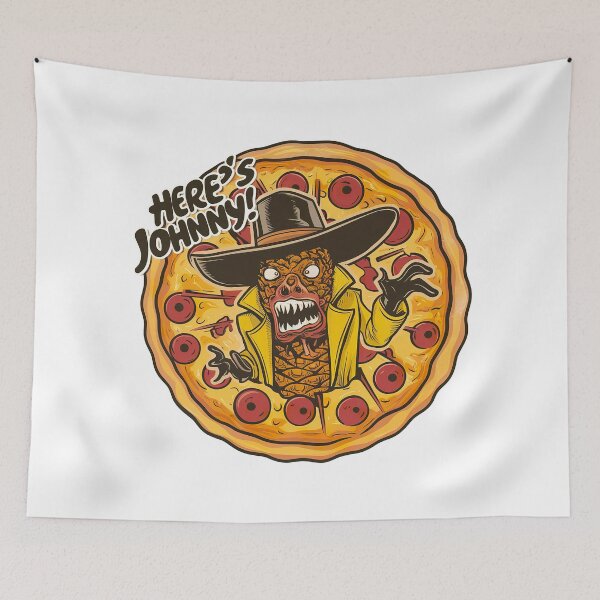 Item preview, Scary Pineapple Busting Through Pizza Funny Shining Movie Fan Design designed and sold by Witty Shirts.