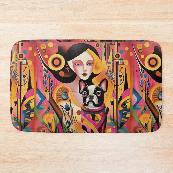 Item preview, Girl with a dog in a mysterious forest. designed and sold by Natalia-Vlad.