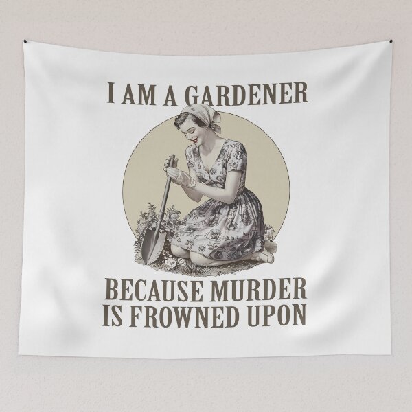 Item preview, Funny Gardening Joke Retro Vintage Gardening Lover Sarcastic Dark Humor   designed and sold by Bad Kitty Designz.
