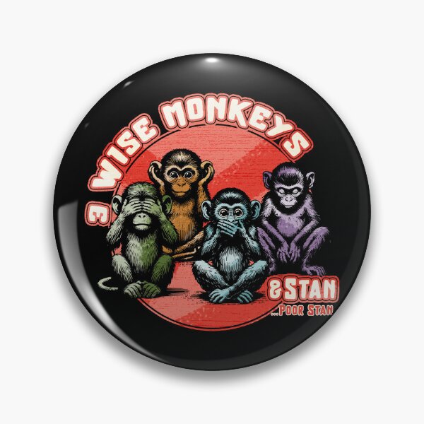 Item preview, 3 Wise Monkeys And Stan designed and sold by raymondjmcd.