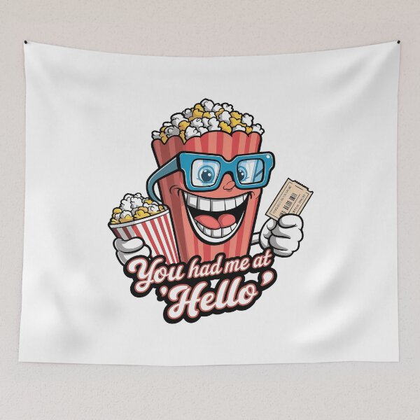 Item preview, Vintage Cute Popcorn Movie Night Kawaii Design designed and sold by Witty Shirts.