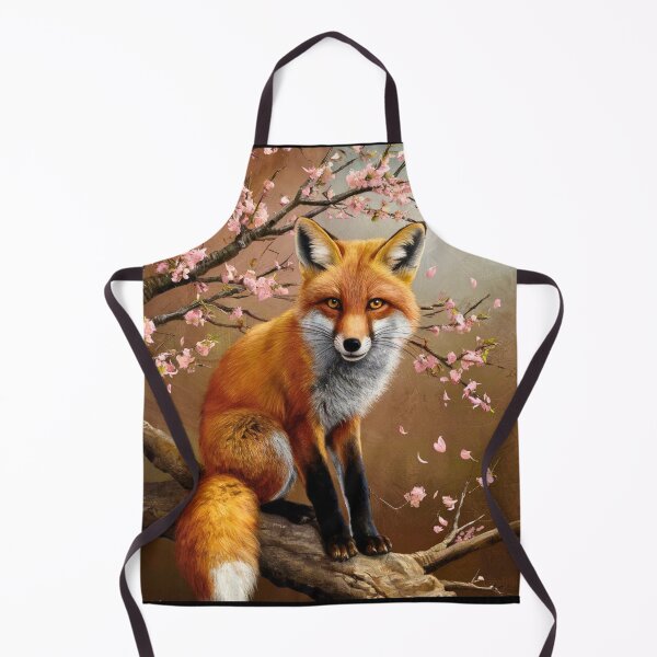 Artikelvorschau, Fuchs-Portrait. Fuchs mit Kirschblüte, Blumenfuchs, Vintage-Fuchs, Fuchs-Gemälde, Rembrandt van Rijnstyle entworfen und verkauft von FoxVibes.